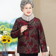 中老年女冬装冬天棉服短款妈妈秋冬外套老人衣服奶奶冬季加厚棉袄