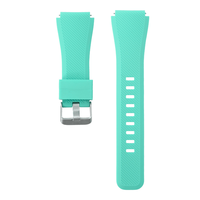 Compatible with Samsung S3 twill silicone strap 20/22mm, quick-release lugs, official same single-color silicone strap from Huawei undefined