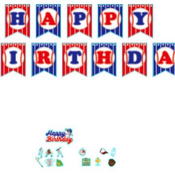 GTZ-segunda bandera de tirón de caramelo 1 Decoración de cumpleaños Bandera de tirón 1 elemento de piruleta 1 Bandera de piruleta 1 huevo grande