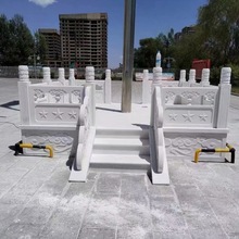 汉白玉升旗台石栏杆护栏石雕大理石材栏板石拱桥花岗岩河道围栏