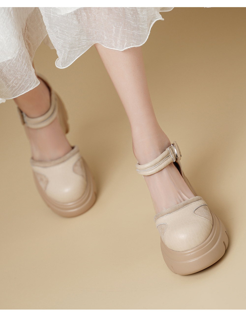 Sandal cao gót nữ mũi nhọn quai ngang đế xuồng da bò — màu đen, màu mơ chi tiết 10