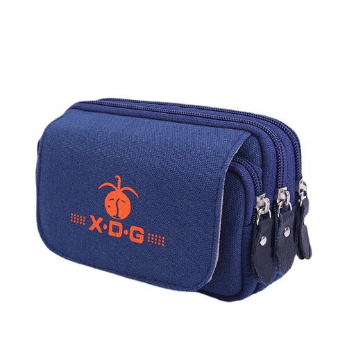 Vertical Multifunctional Canvas Durable Work Phone Bag for Men with Belt Waist Bag 5.5 Inch Anti-Theft Wholesale