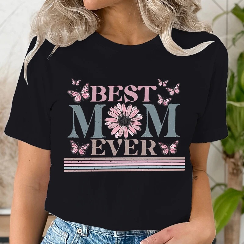 Best Mom Shirt Women's Clothing Harajuku Women's T-Shirt Fashion Streetwear Mom T-Shirt Short Sleeve Trendy T-Shirt Best Mom Shirt Women's Clothing Harajuku Women's T-Shirt Fashion Streetwear Mom T-Shirt Short Sleeve Trendy T-Shirt