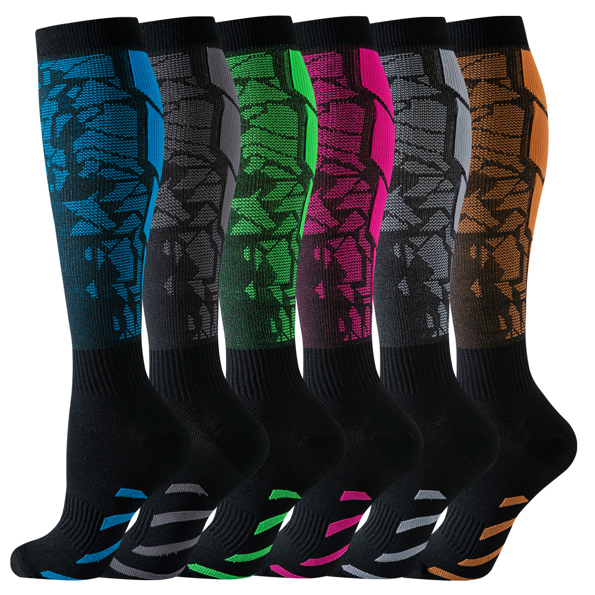 Calcetines elásticos, calcetines de compresión, calcetines para pantorrillas, calcetines deportivos, calcetines de compresión deportivos para correr para hombres y mujeres