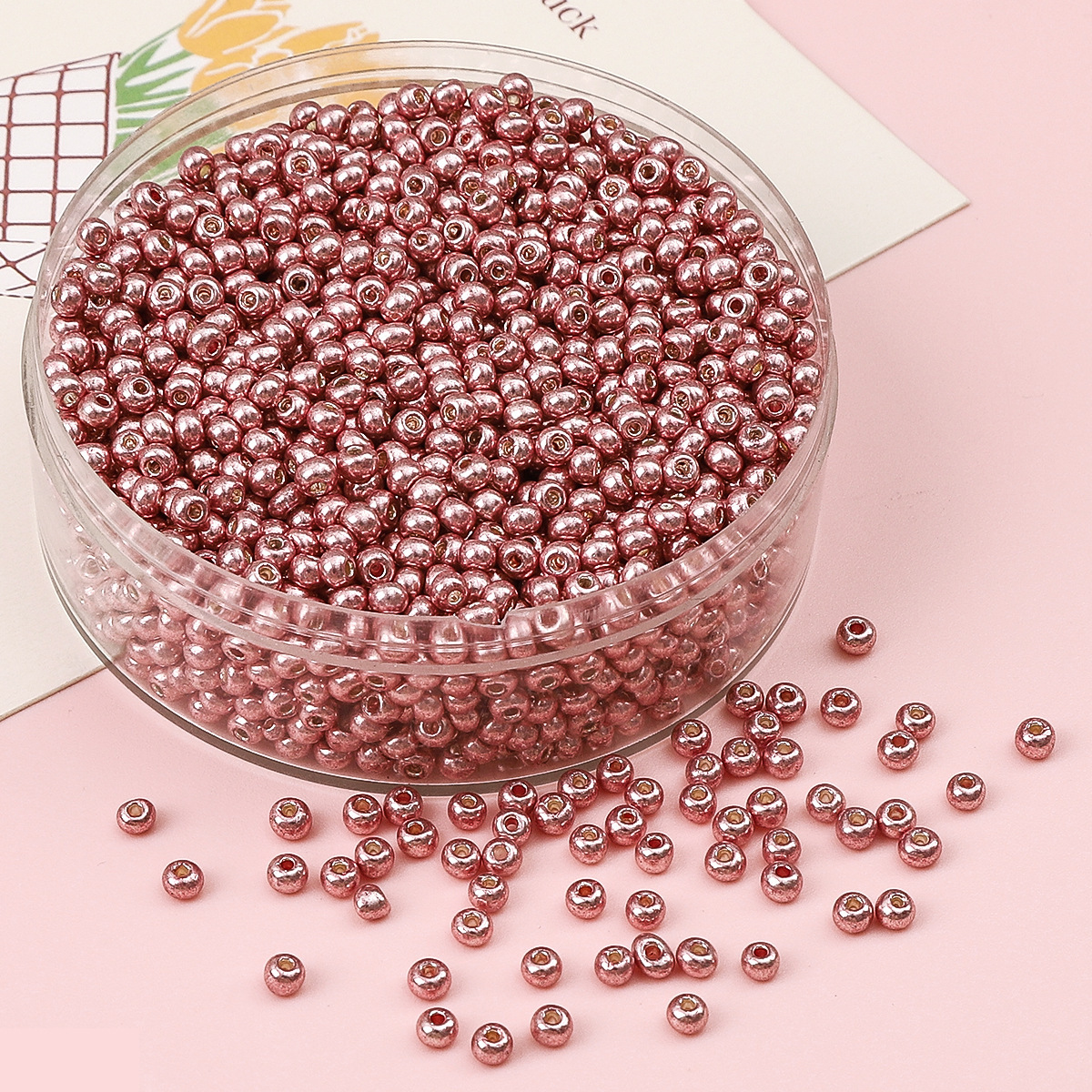 1 Set Diameter 3mm Diameter 4mm Hole Under 1mm Glass Solid Color Beads display picture 10