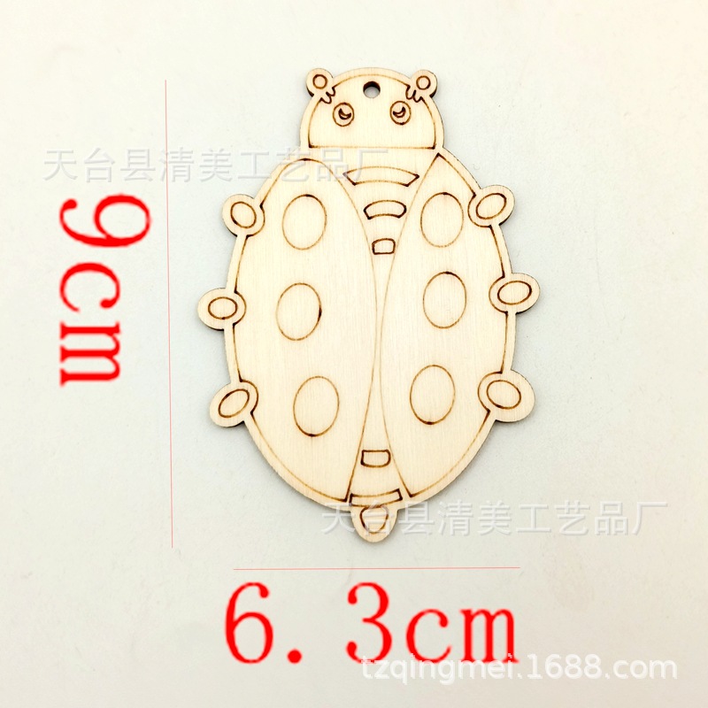 Madera insecto colgante de madera Caracol/escarabajo con cuerda suministros fiesta decoración 10 unidades un paquete