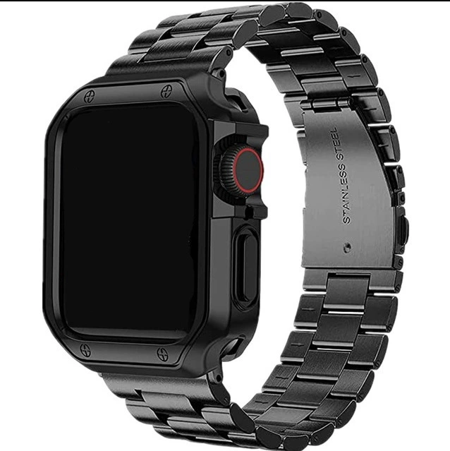 Стальной ремешок для Apple Watch, защитный чехол, набор