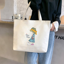 帆布包女大学生包包上课手提袋大容量购物袋百搭款托特包批发代发