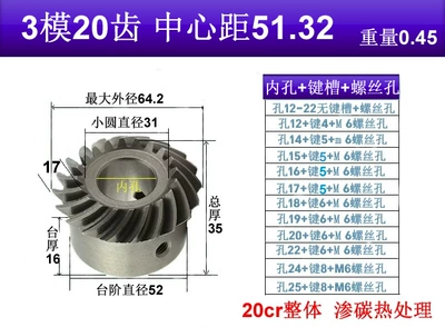 Gear Accessories Complete Processing, Diferensial dişli dəstləri - 3-mold-20-teeth-pair-20cr-carburizing