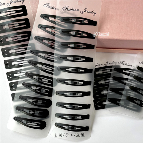 New electrophoretic paint processing black hairpin BB hairpin hairpin wholesale bangs side clip clip simple fashionable hair accessories