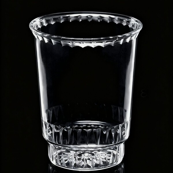 Disposable plastic clear water glass for home use