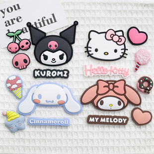 Sanrio cartoon coolometi KT letter card flexible glue accessories diy mobile phone shell slippers decorative materials