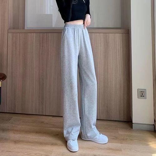 Women's Summer Thin Wide Leg Pants, Loose and Slimming High-Waisted Tapered Straight Leg Casual Pants for Plus Size Women