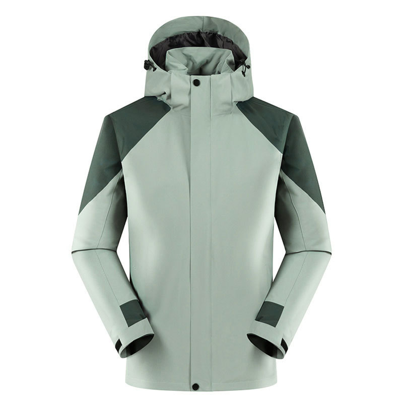 Senderismo al aire libre chaqueta a juego de color de una sola capa otoño hombres y mujeres ropa de trabajo soft shell a prueba de viento impermeable chaqueta de alpinismo