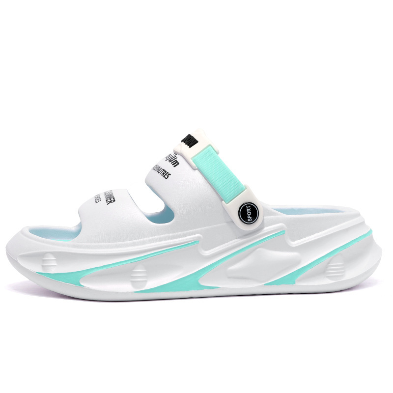 Sandalias para hombre 2024 verano nueva moda transpirable aumento antideslizante pareja todo fósforo al aire libre punta abierta tendencia zapatillas