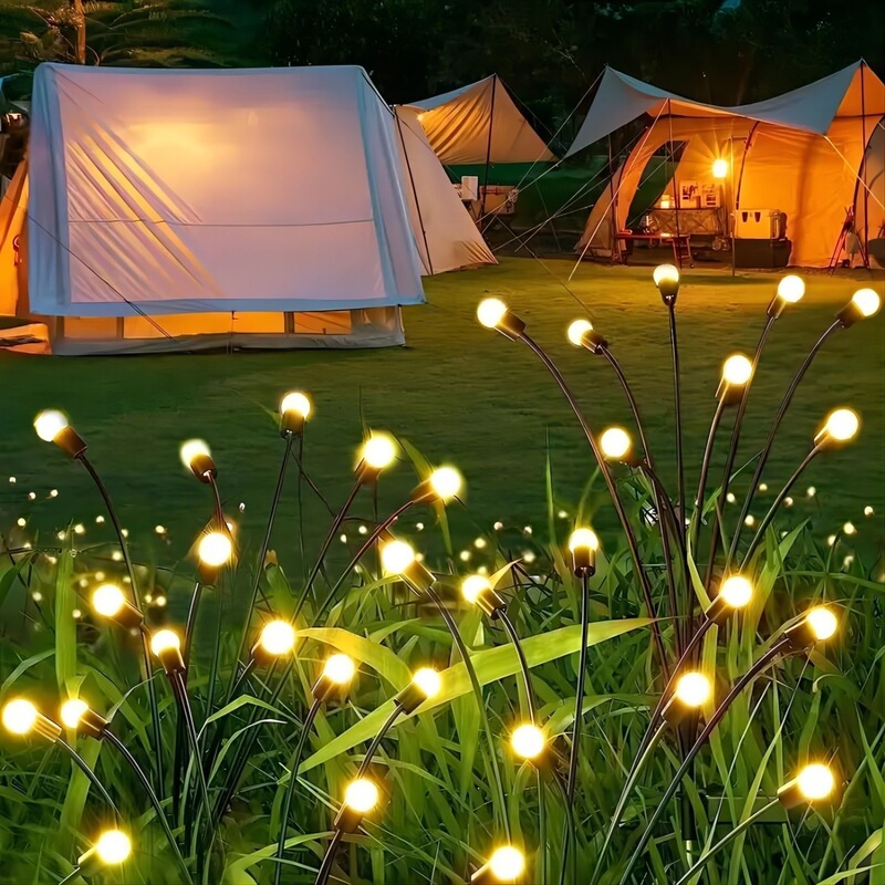 Cross border solar lawn light garden light LED wind powered Firefly floor insert light garden decoration holiday light swing Cross border solar lawn light garden light LED wind powered Firefly floor insert light garden decoration holiday light swing