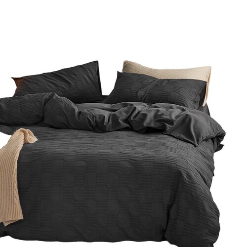 Wabi-sabi style A class pure cotton four-piece set wrinkled gauze all cotton bed sheet pillowcase Japanese minimalist Merle bedding 
