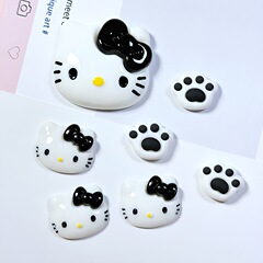 漫画の大きな顔の猫の爪樹脂diyアクセサリーの携帯ケースのクリームゴムの手作りの布のアクセサリーの材料