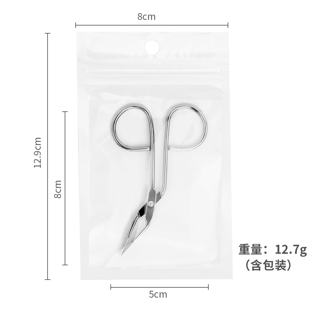 Pinza para Cejas Pico de Grulla de Acero para Depilación Facial