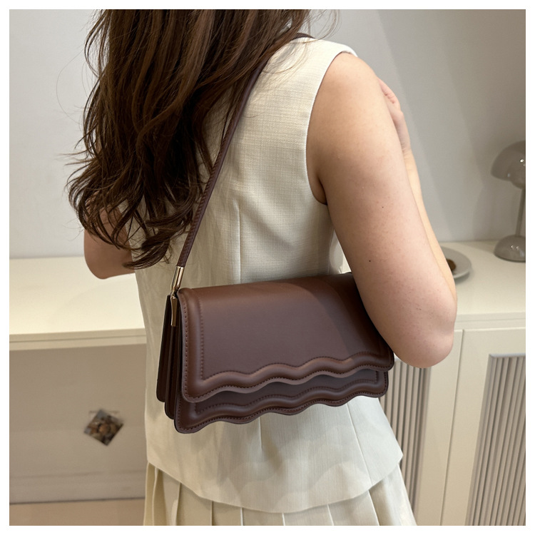 Populær mode armhule firkantet 2024 sommer ny koreansk version enkelt skulder håndtaske lille frisk dametaske_voghion.com