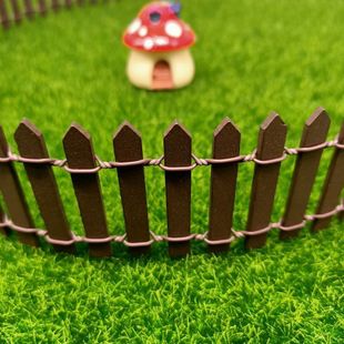 Moss Micro-Landscape Model Ornaments Small Fence Wooden Fence Succulent Potted Garden Vegetable Garden Kindergarten Fence