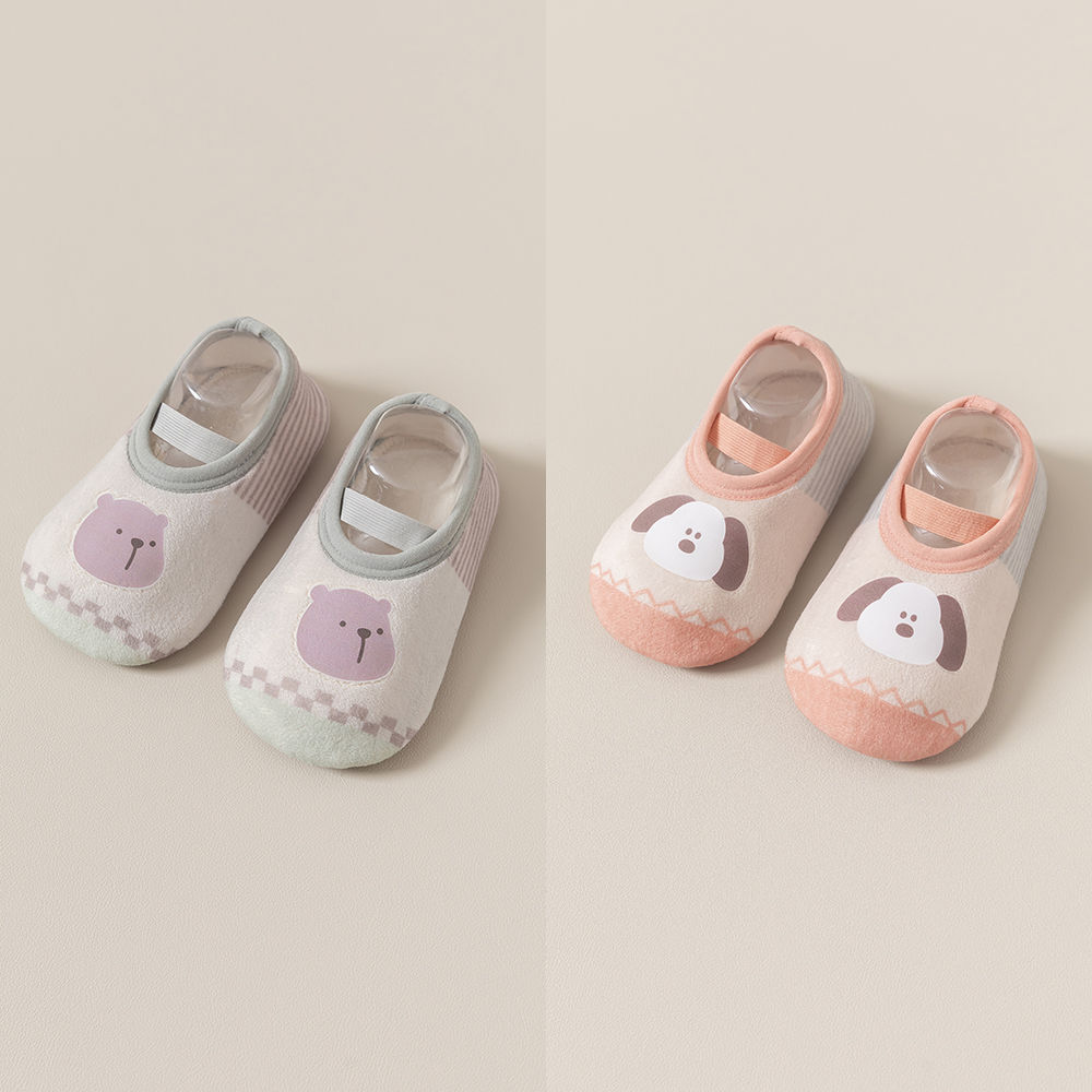 317 # Two pairs (green gray + orange beige) / 6-10 months xs size is suitable for feet within 12cm