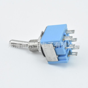 6MM Toggle Switch MTS-202 Blue/Red 6 Pin 2 Pin Silver Dot ON ON Normally Open Rocker Switch