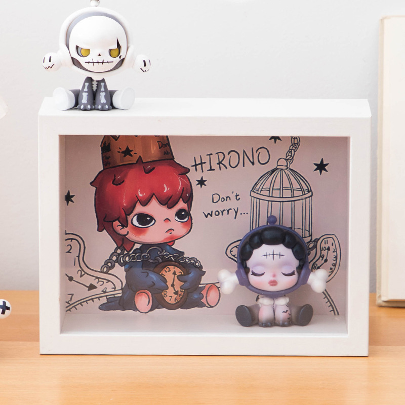 バブルマートフォトフレーム収納ボックス壁掛け人形ブラインドボックスディスプレイフレームシーンフィギュア収納卸売中空|undefined