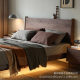 Factory Shop Special Price Cherry Wood Black Walnut Wood Solid Wood Bed Double Bed Master Bedroom Japanese Nordic 1.5 m 1.8 Full Original