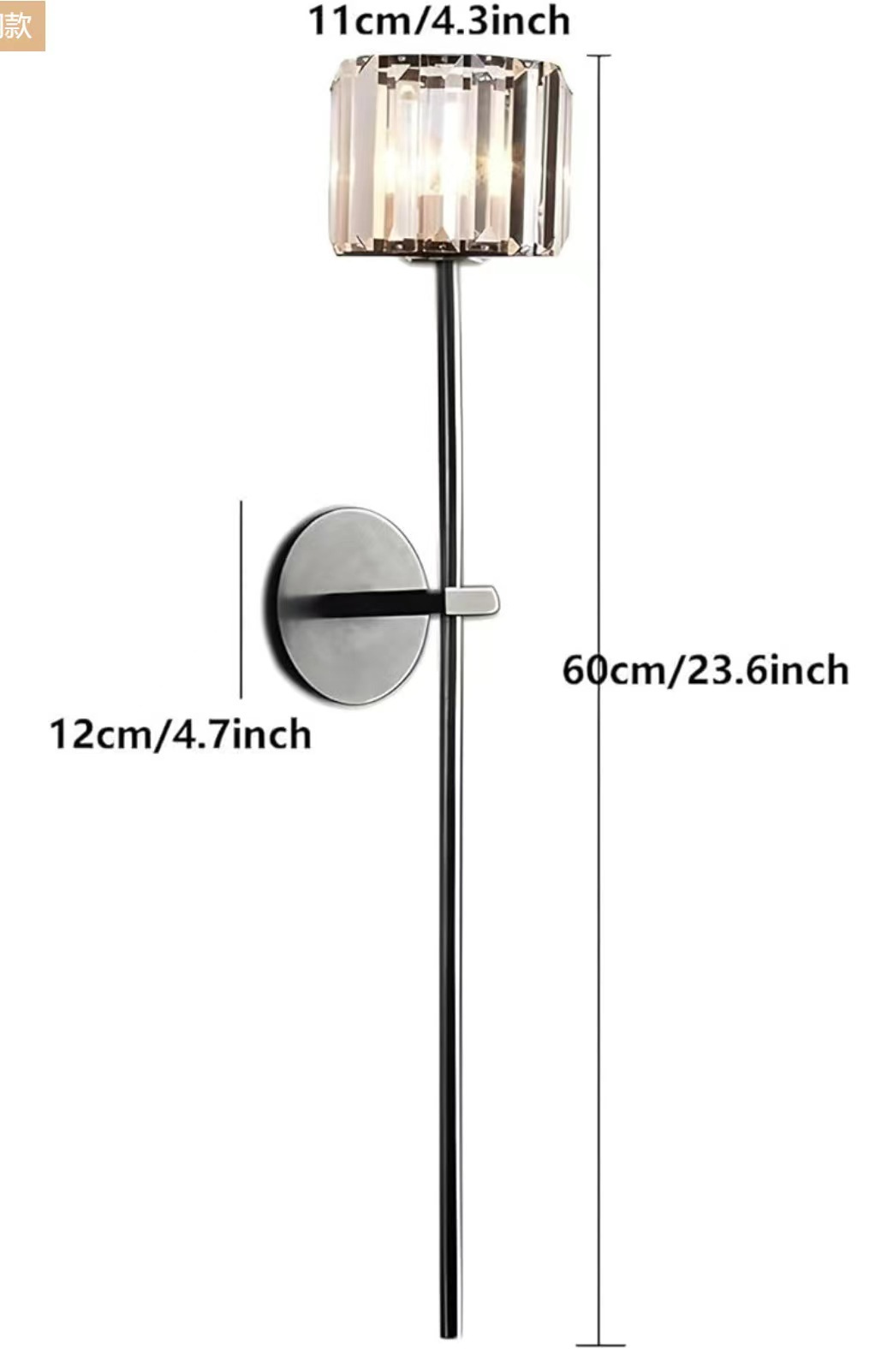 Lámpara de pared de cristal de suministro transfronterizo lámpara de pared decorativa moderna de estilo europeo lámpara de pared creativa sala de estar escalera pasillo lámpara