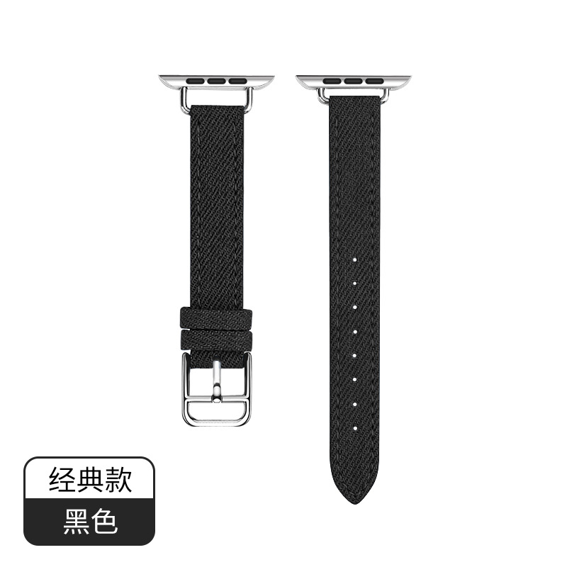 Adecuado para iwatch Correa todas las series disponibles Apple S9 Correa moda blanco Denim Correa delgada para niñas