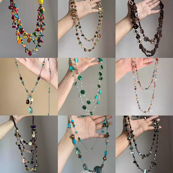 Bohemian Shell Beaded Necklace Accessible Luxury Niche Ethnic Style Clavicle Chain Seaside Resort Style Necklace Jewelry for Women