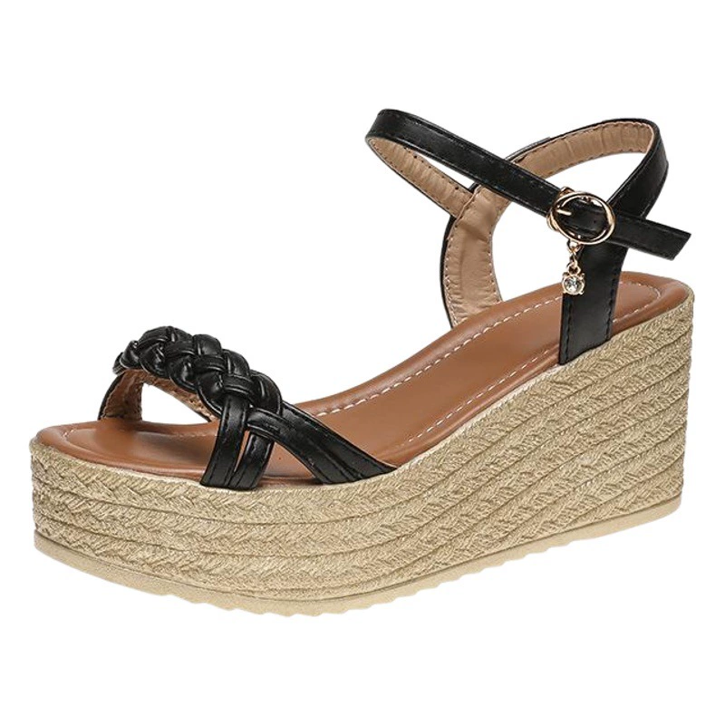 2020 летние новые наклонные сандалии женские туфли на высоком каблуке с пряжкой с надписью Black Joker сандалии с рыбьим ртом