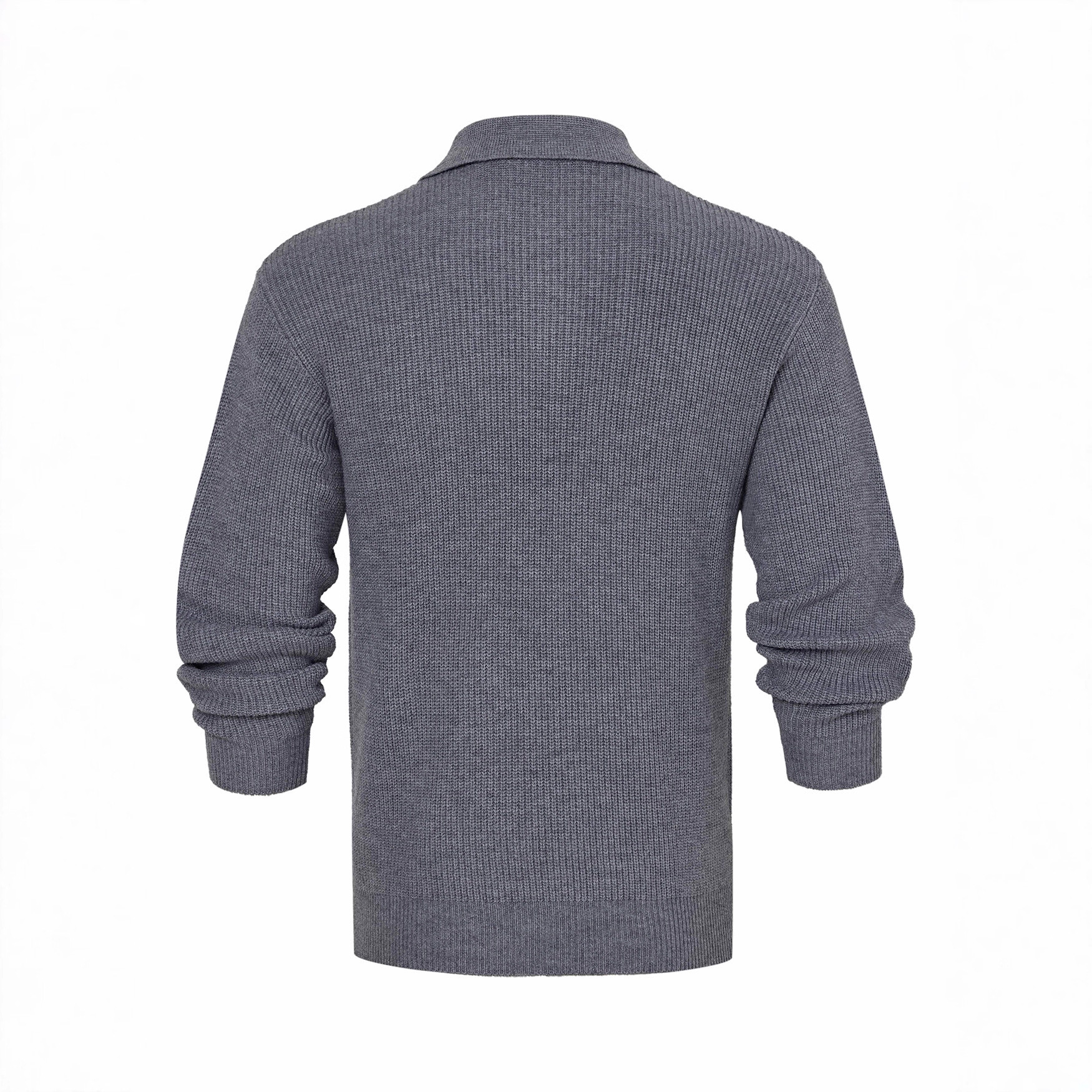 Nuevo otoño invierno transfronterizo nuevo negocio británico retro maduro jersey cardigan chaqueta de cuello chaqueta suéter de hombre
