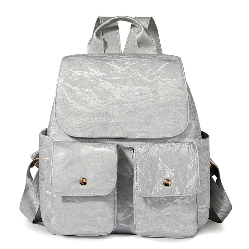 2024 invierno nuevo estilo coreano mochila para mujer moda casual color sólido mochila escolar para estudiantes de gran capacidad mochila de viaje