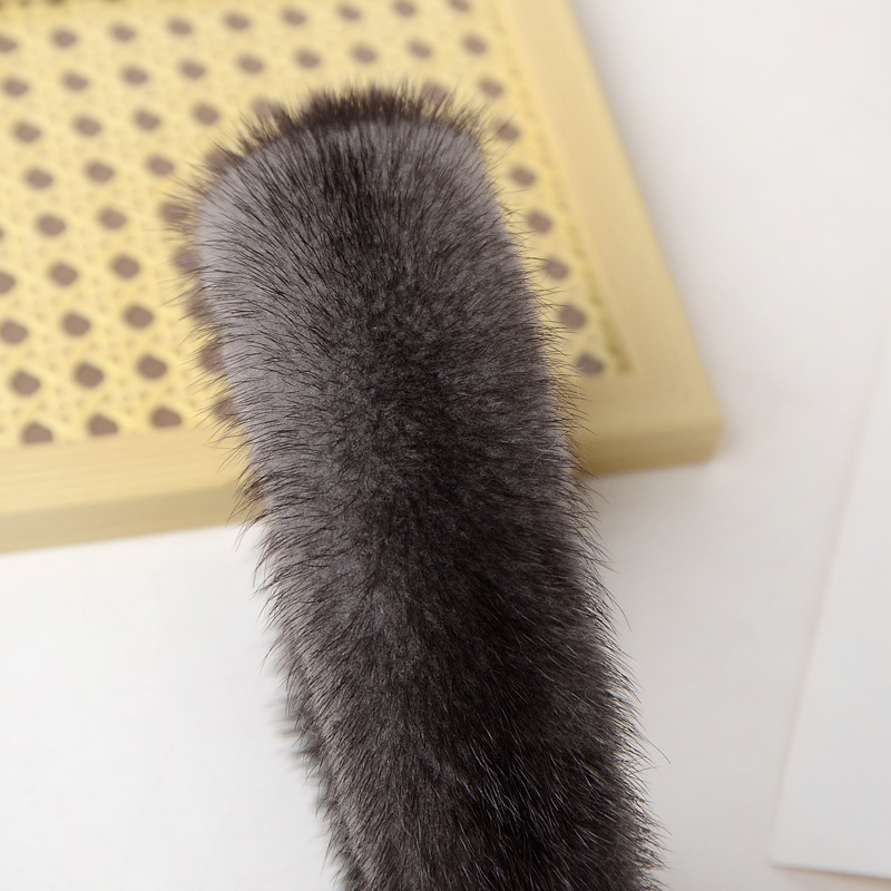 Corea del Sur visón pelo banda piel pelo banda ancho borde Internet celebridad invierno piel visón pelo headwear color sólido diadema