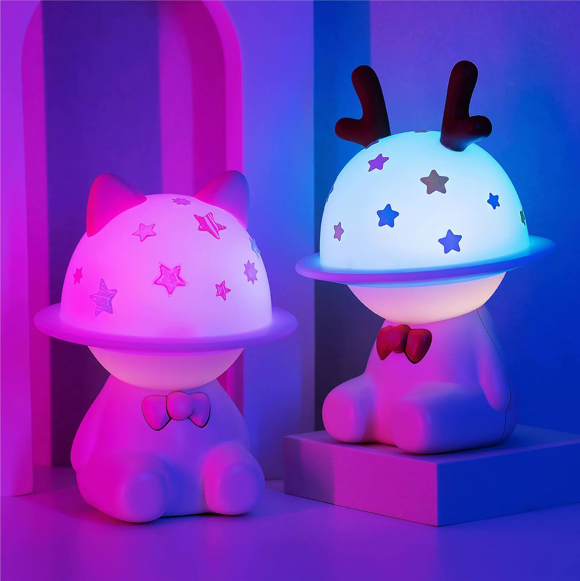Creative Magic Planet Night Light USB Детский подарок на день рождения Спальня Прикроватный спальный светильник