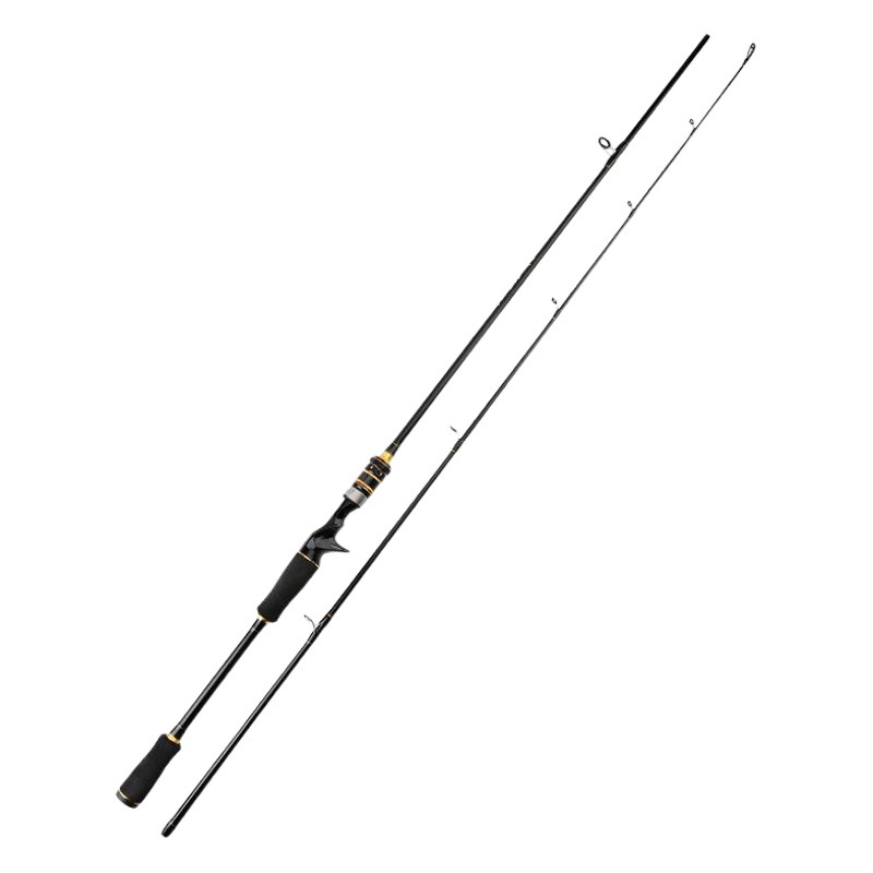 Luya varilla pistola de carbono mango recto mango negro pescado caña de pescar artes de pesca al por mayor varilla Luya 2,7 M ajustable 3,0 M