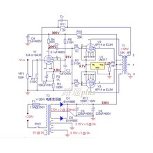 Lusya AMP sch 6J4/6A6-EL84/6P14 PCB  board push-pull power a