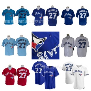 Blue Birds 27 Fans Elite Baseball Jersey MLB Blue Jays Guerrero Jr. Jersey