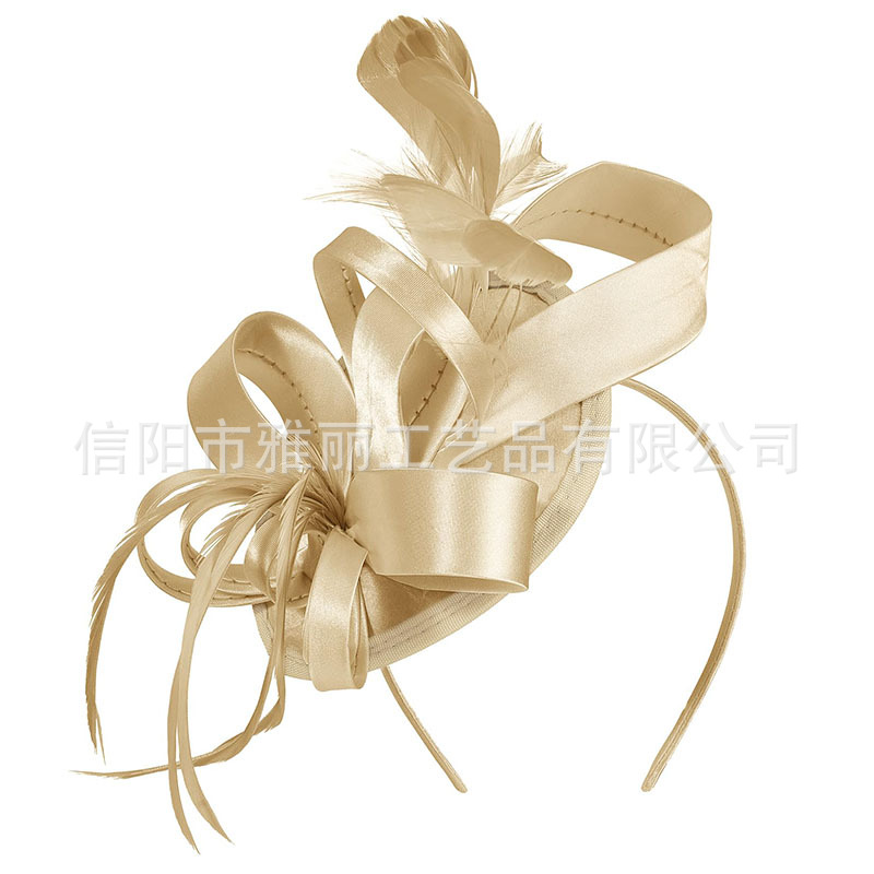 European and American vintage bridal headwear, feather hair accessories, evening stage party ladies' hair clips, top hats, and horse racing festival headwear