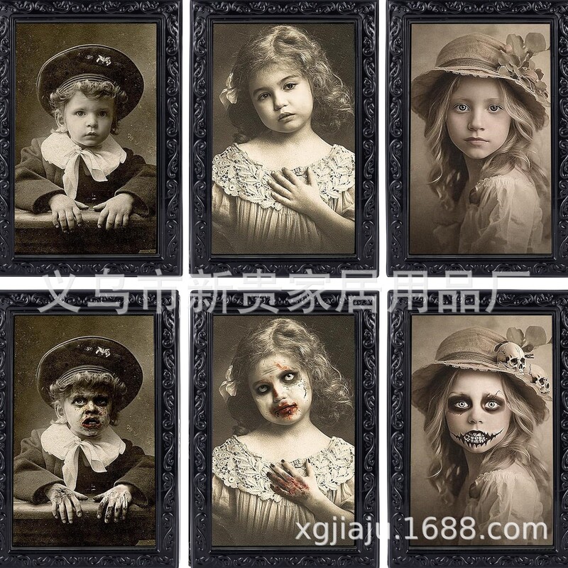 Haunted Portrait Halloween Bar Face-Changing Photo Frame Album Decoration Props Ghost Photo Album Haunted Portrait Halloween Bar Face-Changing Photo Frame Album Decoration Props Ghost Photo Album