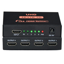 hdmi分配器一分四 HDMI一分四视频分配器4K*2K hdmi一进四出 1分4