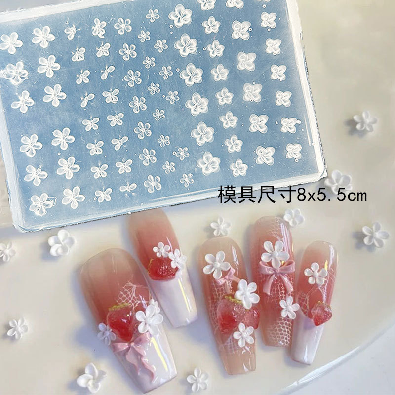 Molde de manicura amor arco en relieve flor ornamentos molde abrasivo alta permeabilidad estereoscópica DIY decoración molde de silicona