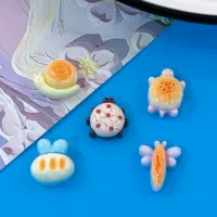 Мини-еда и игра черепаха пчела стрекоза улитка хлеб DIY смола фитинги кремовый клей ручной работы Материал патч