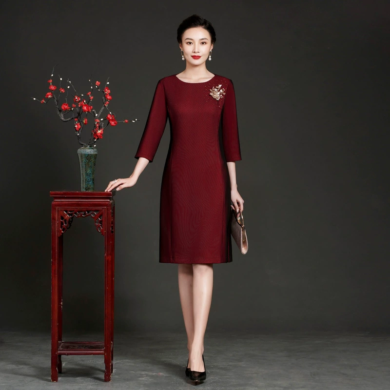 Мать свадебное платье Благородный элегантный тонкий мода Счастливая Мать-в-законе свадебное платье поколение волос