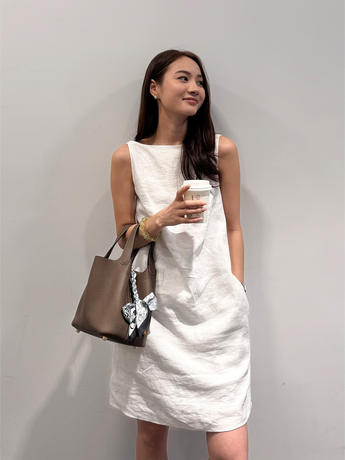 [High-Quality French Imported Rain Dew Linen] Summer Backless Spaghetti Strap Dress for Women, Short Linen Tank Dress