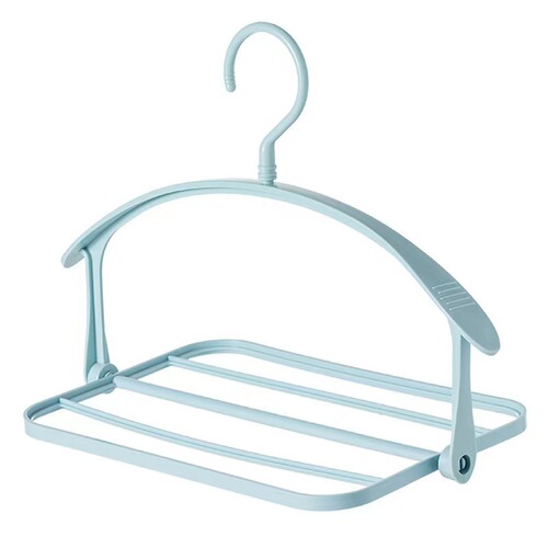 New foldable and reversible pants hanger, multi-functional rotating fast-drying clothes hanger, shoe hanger, and pillow drying rack