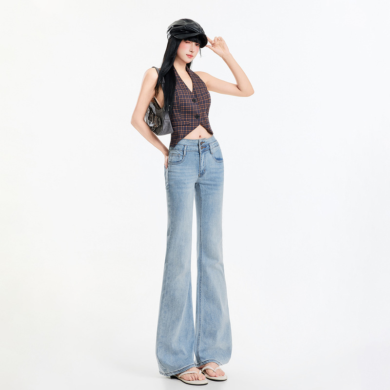 American Retro Low-Waist Wide-Leg Jeans, Washed, Loose-Fitting, Slightly Flared, Floor-Length, Simple, Versatile, Fashionable, Korean Style American Retro Low-Waist Wide-Leg Jeans, Washed, Loose-Fitting, Slightly Flared, Floor-Length, Simple, Versatile, Fashionable, Korean Style