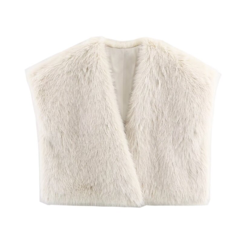 Real Fur Coat Vest Women's Short Flying Sleeve Vest Double-Sided Braided Encrypted Thickened Vest